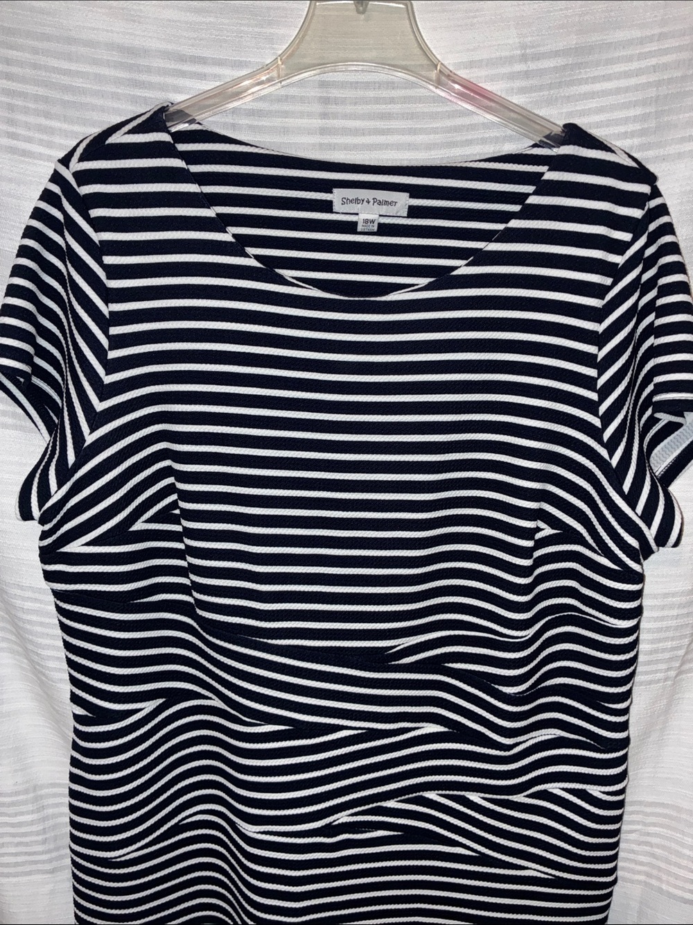 Shelby & Palmer, Women’s 18W, Blue & White Stripes
